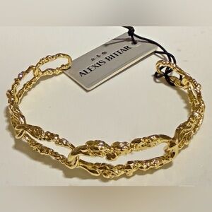 ALEXIS BITTAR Brut Link Small Cuff Bracelet gold plated Sold OUT NEW NWT